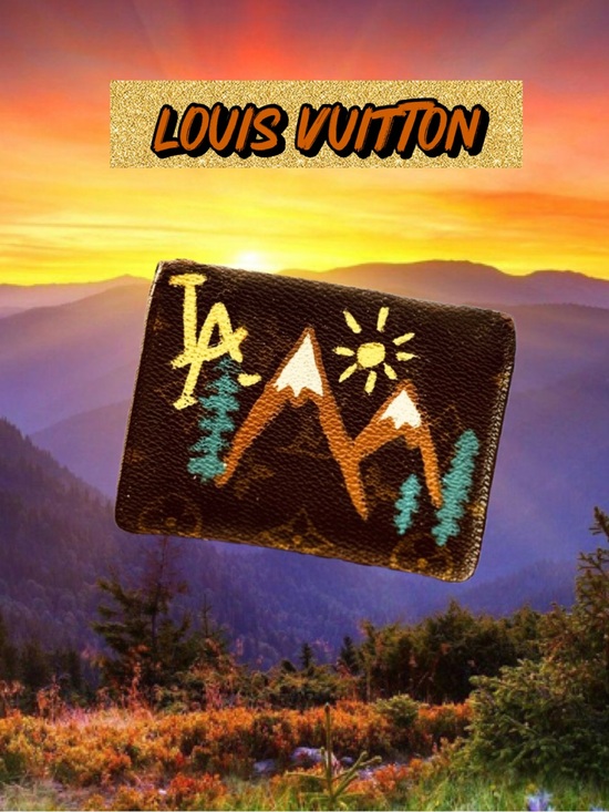 Louis Vuitton Handbags - Louis Vuitton Monogram Card Case Pass Case vintage hand painted